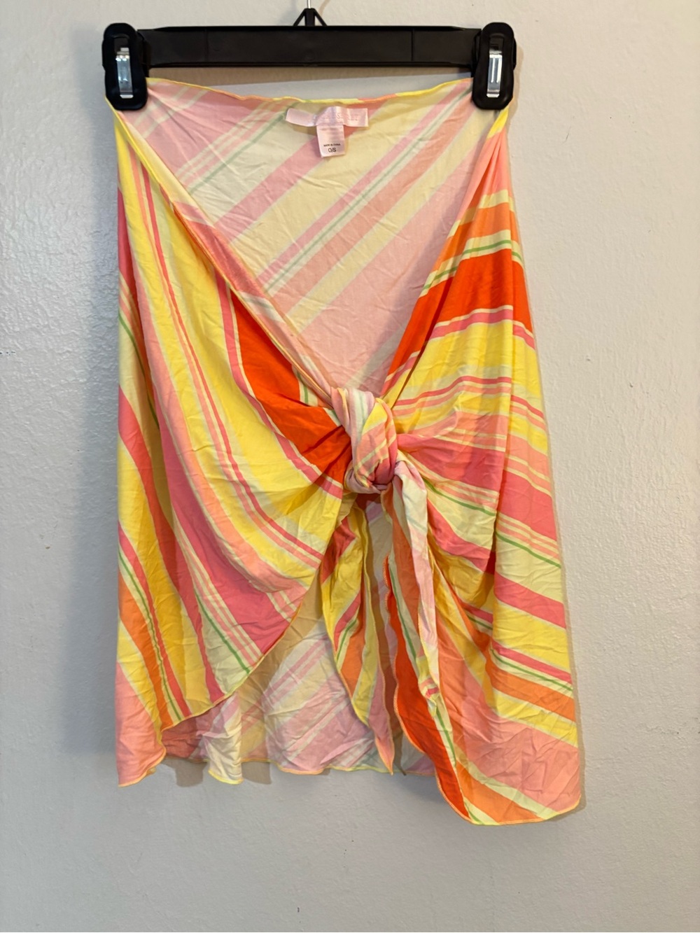 Victoria's Secret Pink, Yellow & Orange Striped Swim Sarong